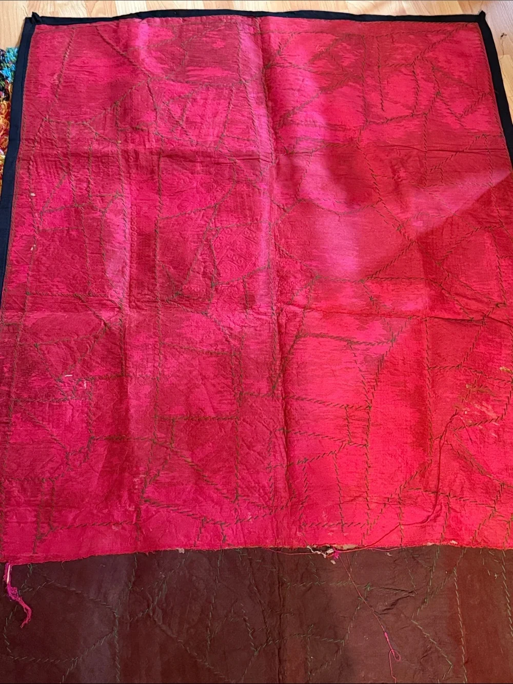 Vintage Indian Patchwork Wall Hanging Tapestry, 3x5, by Karma Highway wall decor